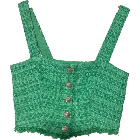 Maje Livete Fringe Trim Tweed Top (1) & Ivete Frayed Hem Shorts (34) - Picture 10 of 16